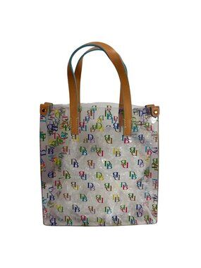 Dooney Bourke Clear Small Handbag Multicolor Signature DB Lunch Mini Tote